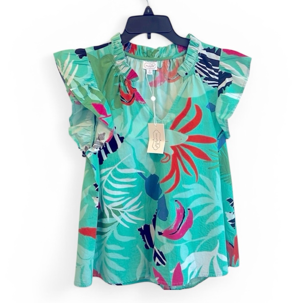 Women’s Mudpie Becky Flutter Sleeve Top Sz S